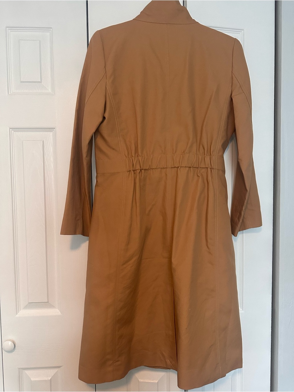 Loft Petite Women's Tan Trench Coat with Tie Waist - Picture 3 of 7